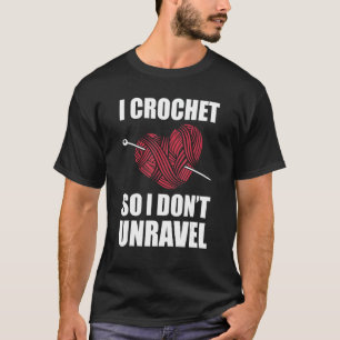 Hübscher Crochet Crocheting für Frauen Crocheter U T-Shirt