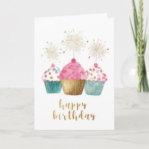 Hübscher Cupcake-Geburtstag Karte