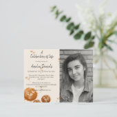 Hübscher Dandelion Foto Feier der Lebenskarte Einladung (Stehend Vorderseite)