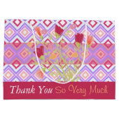 Hübscher Dank für die Tasche Große Geschenktüte (Rückseite)