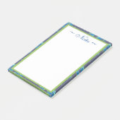 Hübscher Denim Blue Flower Post-It-It-Notes Post-it Klebezettel (angewinkelt)