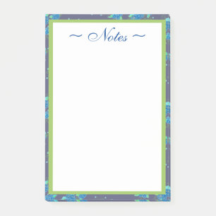 Hübscher Denim Blue Flower Post-It-It-Notes Post-it Klebezettel