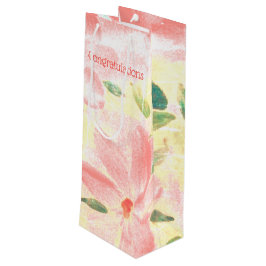 Hübscher Designer Coral Flows Geschenktüte Für Weinflaschen