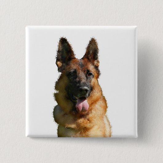 Hübscher Deutscher Schäferhund-Button Button (Vorderseite)