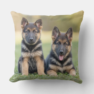 Hübscher deutscher Schäferhund Personalisiert Kissen