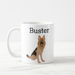 Hübscher Deutscher Schäferhund Personalisiertes Ge Kaffeetasse