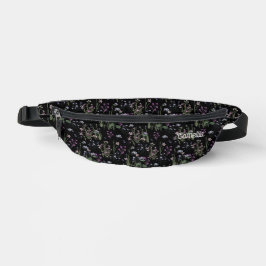 Hübscher Ditsy FLoral Pattern Schwarzer Violettnam Bauchtasche