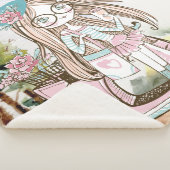 Hübscher Doodle Scooter Personalisierter Name Sherpadecke (3/4)