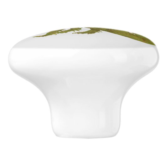 Hübscher Drache Keramikknauf (Seitenansicht)