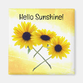 Hübscher, dreifach gelber Foto Magnet (Vorne)