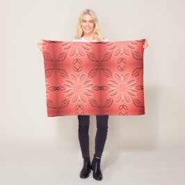 Hübscher Druck mit Burgundy Coral Fleecedecke