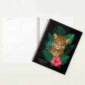 Hübscher Dschungel Leopard | Schwarz | Name Planer (Anzeige)