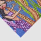 Hübscher dunkler Haar Lila Meerjungfrau Seidenpapier (Ausschnitt)