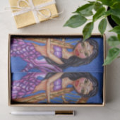 Hübscher dunkler Haar Lila Meerjungfrau Seidenpapier (Geschenk)