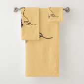 Hübscher Eidechsengesang mit Mikrofon-Cartoon Badhandtuch Set (Insitu)