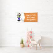 Hübscher Eidechsengesang mit Mikrofon-Cartoon Banner (Insitu)