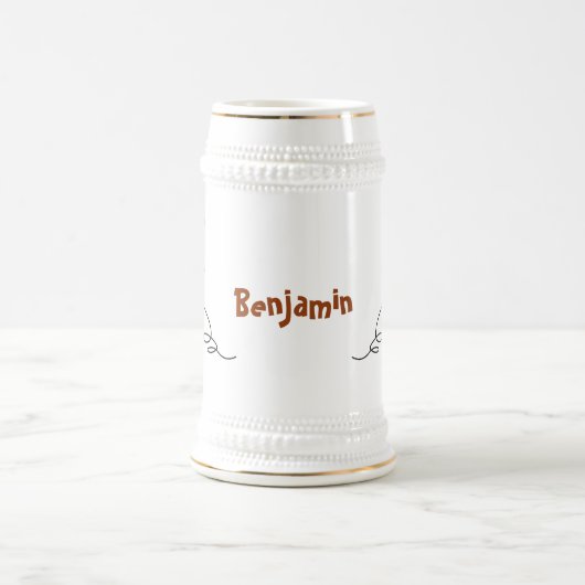 Hübscher Eidechsengesang mit Mikrofon-Cartoon Bierglas (Mittel)