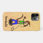 Hübscher Eidechsengesang mit Mikrofon-Cartoon Case-Mate iPhone Hülle (Rückseite (Horizontal))