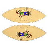 Hübscher Eidechsengesang mit Mikrofon-Cartoon Football (Paneele)