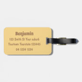 Hübscher Eidechsengesang mit Mikrofon-Cartoon Gepäckanhänger (Rückseite horizontal)