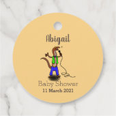 Hübscher Eidechsengesang mit Mikrofon-Cartoon Geschenkanhänger (Rückseite)