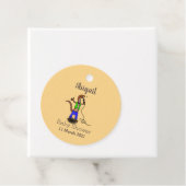 Hübscher Eidechsengesang mit Mikrofon-Cartoon Geschenkanhänger (Beispiel)