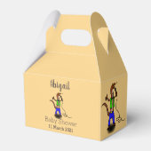 Hübscher Eidechsengesang mit Mikrofon-Cartoon Geschenkschachtel (Rückseite)