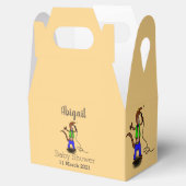 Hübscher Eidechsengesang mit Mikrofon-Cartoon Geschenkschachtel (Geöffnet)