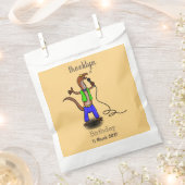 Hübscher Eidechsengesang mit Mikrofon-Cartoon Geschenktütchen (Ausgeschnitten)