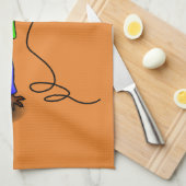 Hübscher Eidechsengesang mit Mikrofon-Cartoon Geschirrtuch (Viertel Falte)