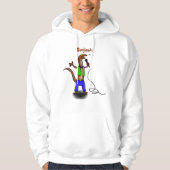 Hübscher Eidechsengesang mit Mikrofon-Cartoon Hoodie (Vorderseite)