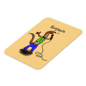 Hübscher Eidechsengesang mit Mikrofon-Cartoon Magnet (Linke Seite)