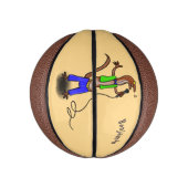 Hübscher Eidechsengesang mit Mikrofon-Cartoon Mini Basketball (Vertikal)