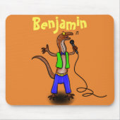 Hübscher Eidechsengesang mit Mikrofon-Cartoon Mousepad (Vorne)