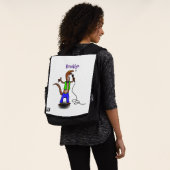 Hübscher Eidechsengesang mit Mikrofon-Cartoon Rucksack (Ausgewaschen)