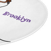 Hübscher Eidechsengesang mit Mikrofon-Cartoon Schneidebrett (Ecke)