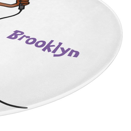 Hübscher Eidechsengesang mit Mikrofon-Cartoon Schneidebrett (Ecke)