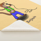 Hübscher Eidechsengesang mit Mikrofon-Cartoon Sherpadecke (3/4)