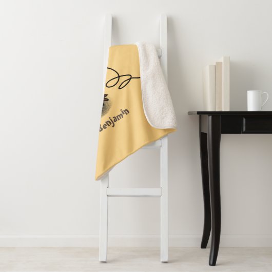 Hübscher Eidechsengesang mit Mikrofon-Cartoon Sherpadecke (Beispiel)