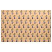 Hübscher Eidechsengesang mit Mikrofon-Cartoon Stoff (Fat Quarter (45,7 x 55,9 cm))