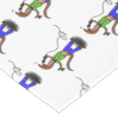 Hübscher Eidechsengesang mit Mikrofon-Cartoon Tischdecke (Schrägansicht)