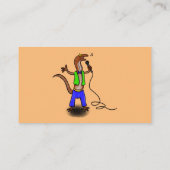 Hübscher Eidechsengesang mit Mikrofon-Cartoon Visitenkarte (Rückseite)