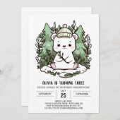 Hübscher Eisbär Digitaler Geburtstag Einladung (Vorne/Hinten)