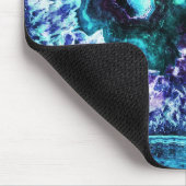 Hübscher eisiger Türkis und lila Geode Kristall Mousepad (Ecke)