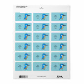 Hübscher Eisvogel (Rücksendeadresse) Adressaufkleber (Vorne)