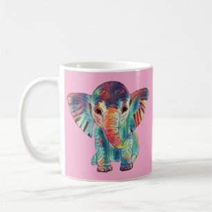 Hübscher Elefant Bunter Becher Kaffeetasse