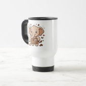 Hübscher Elefant Kaffee-Reisebecher Reisebecher (Vorderseite Links)