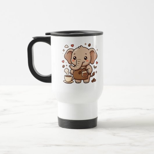 Hübscher Elefant Kaffee-Reisebecher Reisebecher (Links)