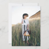 Hübscher eleganter Garten Blumengarten Abschluss Einladung (Rückseite)