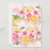 Hübscher eleganter Garten Blumenwasser-Brautparty Einladung (Rückseite)